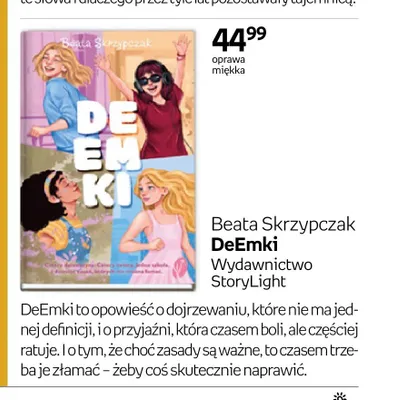 Książka DeEmki Beata Skrzypczak promocja w Empik
