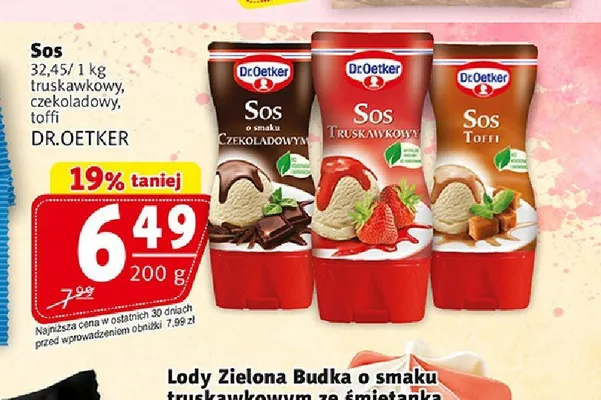 Sos truskawkowy Dr. Oetker promocja w Prim Market