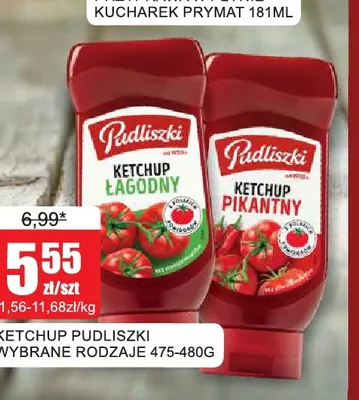 Ketchup łagodny Pudliszki promocja w Bingo