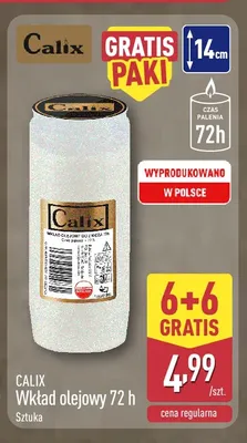 Wkład olejowy Calix 72 h promocja w Aldi