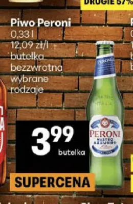 Piwo Peroni Nastro Azzurro promocja w Delikatesy Centrum