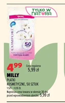 Płatki kosmetyczne Milly promocja w Drogerie Natura