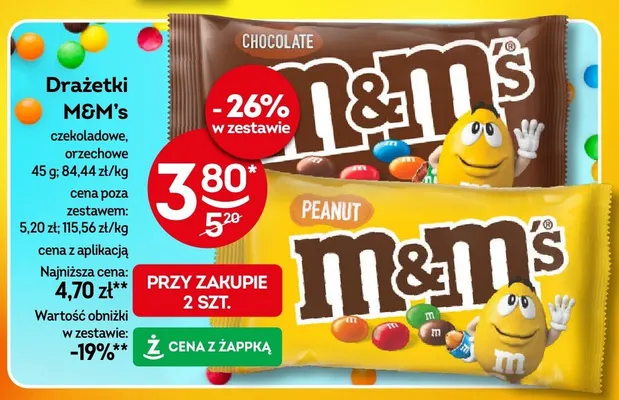 Drażetki czekoladowe, orzechowe promocja w Żabka