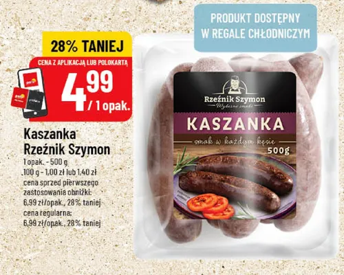 Kaszanka Rzeźnik Szymon promocja w POLOmarket