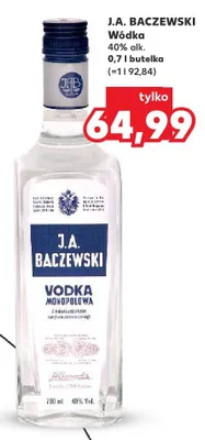 Wódka J.A. Baczewski Monopolowa promocja w Kaufland