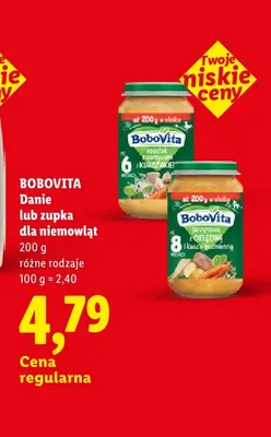 Zupka dla niemowląt rosołek z kurczakiem BoboVita promocja w Lidl