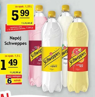 Napój gazowany Schweppes Bitter Lemon promocja w Gram Market
