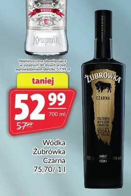 Wódka Żubrówka Czarna promocja w Prim Market