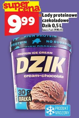 Lody proteinowe czekoladowe Dzik 0.5l promocja w TOPAZ