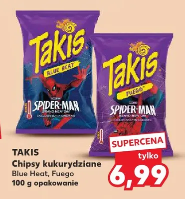 Chipsy kukurydziane Takis Blue Heat promocja w Kaufland