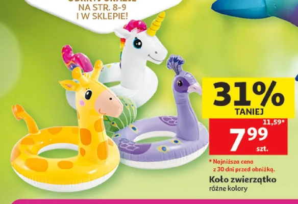 Koło dmuchane zwierzątko promocja w Auchan