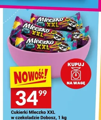 Cukierki Mleczko XXL w czekoladzie Dobosz promocja w Twój Market