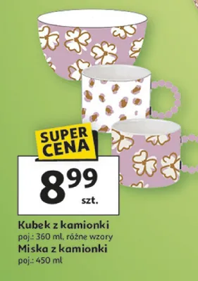 Kubek z kamionki różne wzory promocja w Auchan
