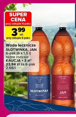 Woda niegazowana lecznicza Słotwinka 6-pak promocja w Carrefour