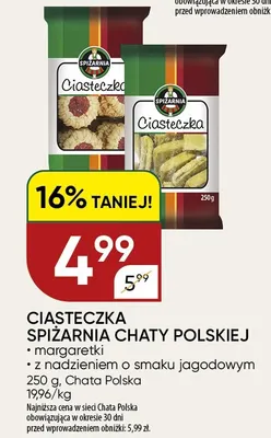 Ciasteczka z nadzieniem o smaku jagodowym Spiżarnia Chaty Polskiej promocja w Chata Polska