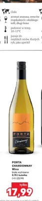 Wino białe wytrawne Porta Chardonnay promocja w Kaufland