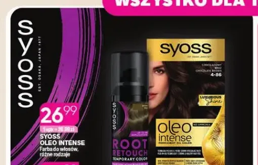 Farba do włosów Syoss Oleo Intense promocja w Drogerie Koliber
