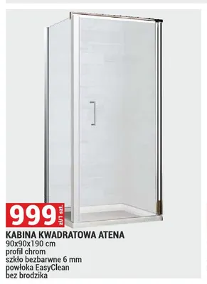 Kabina prysznicowa kwadratowa Atena promocja w Merkury Market