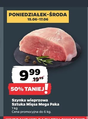 Szynka wieprzowa Sztuka Mięsa Mega Paka promocja w Netto
