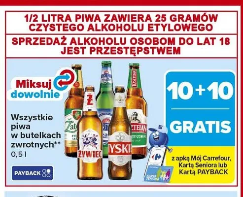 Piwo Kasztelan Niepasteryzowane promocja w Carrefour Market