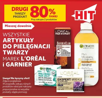 Artykuły do pielęgnacji twarzy marek L'Oréal i Garnier promocja w Kaufland