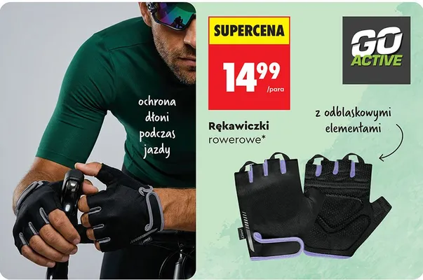 Rękawiczki rowerowe promocja w Biedronka
