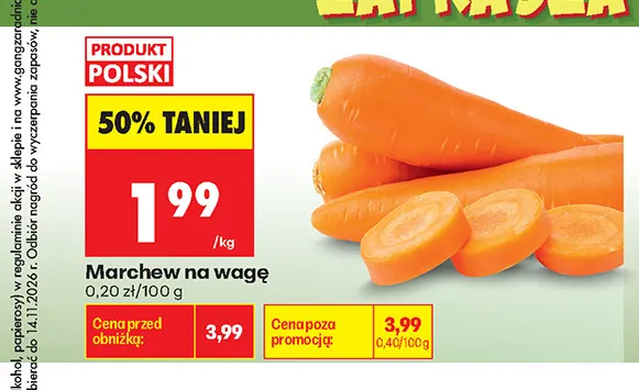 Marchew promocja w Biedronka