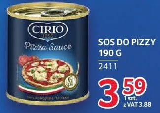 Sos do pizzy Cirio 2411 promocja w Selgros