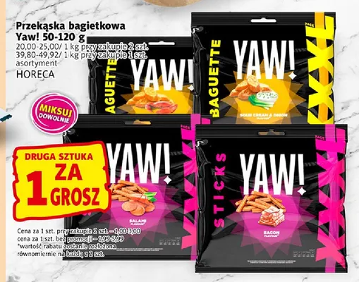 Przekąska bagietkowa Yaw! promocja w Prim Market