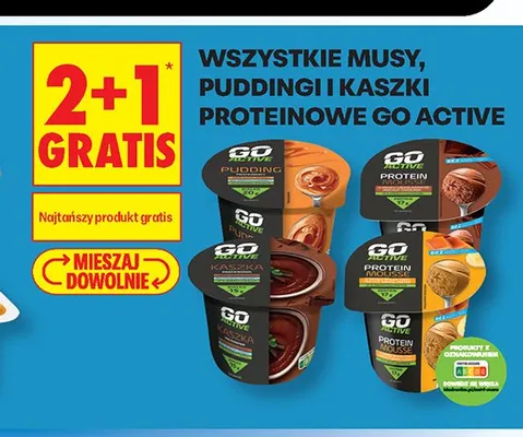 Pudding proteinowy o smaku słonego karmelu Go Active promocja w Biedronka
