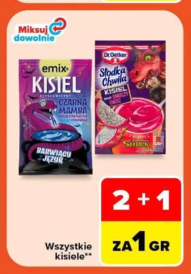 Kisiel błyskawiczny Czarna Mamba Emix promocja w Carrefour Market