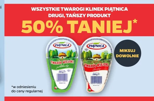 Twarogi klinek Piątnica promocja w Netto