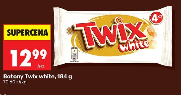 Batony Twix White 4-pak promocja w Biedronka