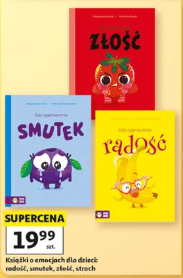 Książki o emocjach dla dzieci złość Zielona Sowa promocja w Auchan