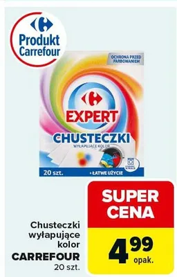 Chusteczki wyłapujące kolor promocja w Carrefour Market