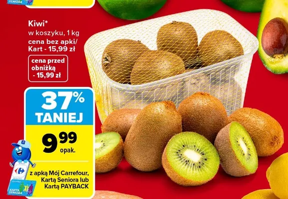 Kiwi w koszyku promocja w Carrefour Market