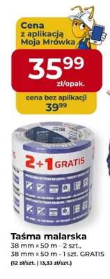 Taśma malarska Blue Dolphin 3-pak 38mmx50 m promocja w PSB Mrówka