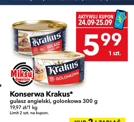 Konserwa Krakus golonkowa promocja w LEWIATAN