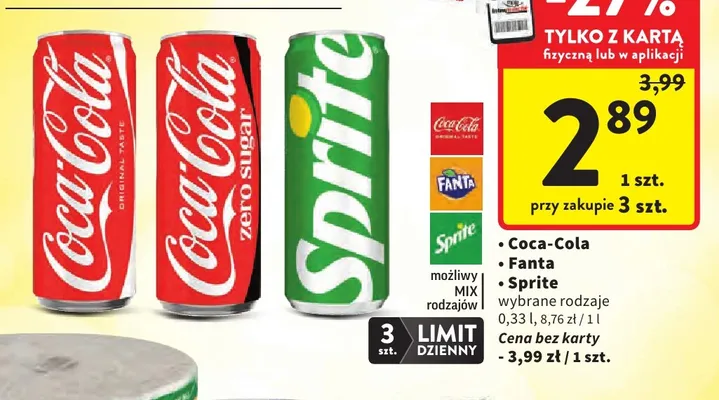 Napój gazowany Sprite promocja w Intermarche