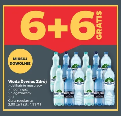 Woda gazowana Żywiec Zdrój delikatnie musujący promocja w Netto