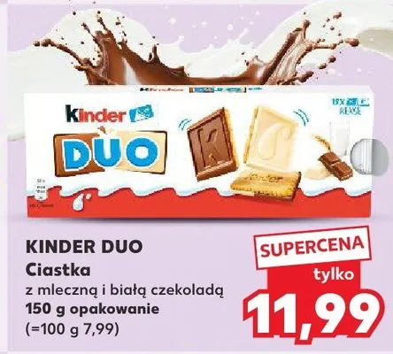 Ciastka z mleczną i białą czekoladą Duo promocja w Kaufland