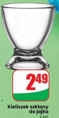 Kieliszek szklany do jajka promocja w Dino