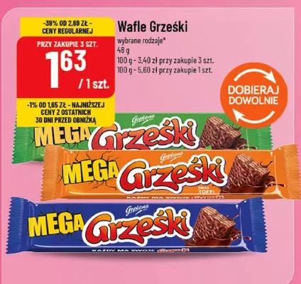 Wafle Grześki Mega promocja w POLOmarket