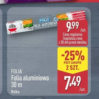 Folia aluminiowa Folia 30 m promocja w Aldi