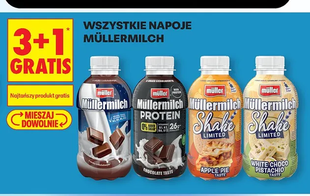 Napój Müllermilch o smaku czekoladowym promocja w Biedronka
