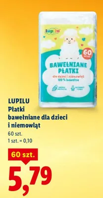 Płatki bawełniane dla dzieci i niemowląt promocja w Lidl
