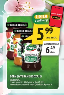 Dżem z czarnych porzeczek Łowicz promocja w Arhelan
