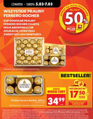 Praliny promocja w Biedronka