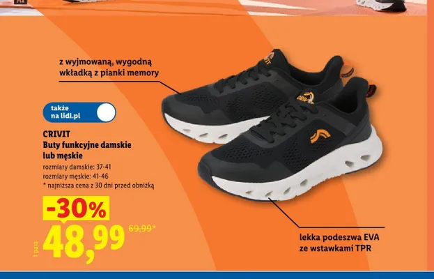 Buty funkcjonalne męskie CRIVIT promocja w Lidl