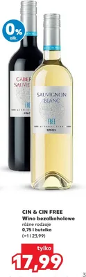 Wino bezalkoholowe Cin & Cin Free Sauvignon Blanc promocja w Kaufland